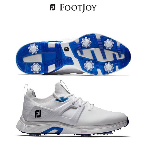 FootJoy HyperFlex 男鞋 #51118 ,白/藍 有釘鞋