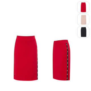 【FILA】女性 針織窄裙-紅色 5SKW-5444-RD