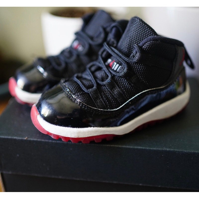 Jordan 11 bred Retro TD 童鞋 黑紅 8c 14cm