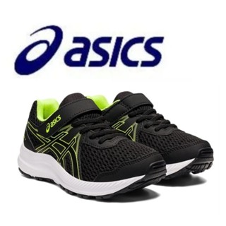 ASICS 亞瑟士 男童 童鞋 輕量透氣 耐磨防滑運動鞋 黑螢光綠 魔鬼氈1014A194005<263>