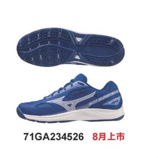 【一軍棒球專賣店】美津濃 羽排球鞋 藍白71GA234526(1780)