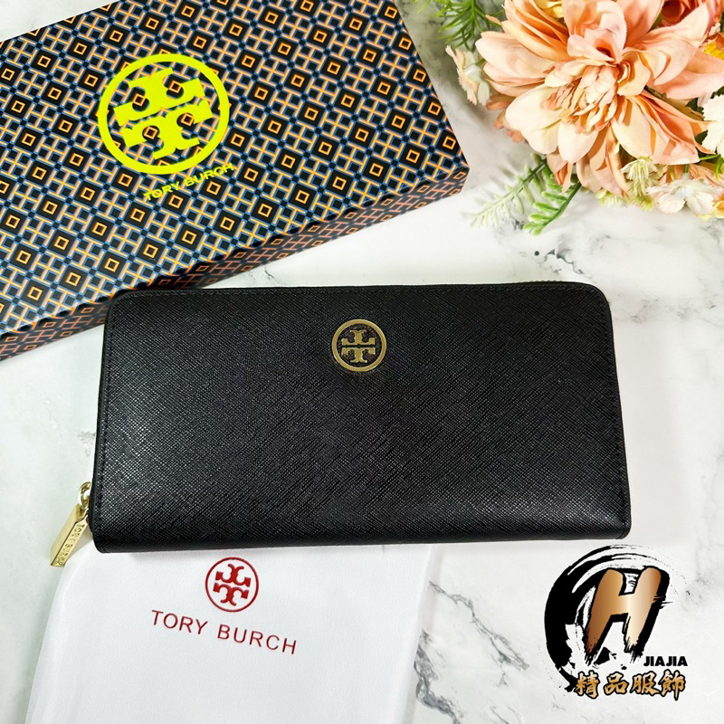 H精品服飾💎TORY BURCH TB新款 經典Logo 防刮牛皮 拉鍊長夾✅正品代購