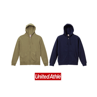 United Athle 10.0oz. 純棉 連帽拉鍊外套 深藍 深卡其 3521301