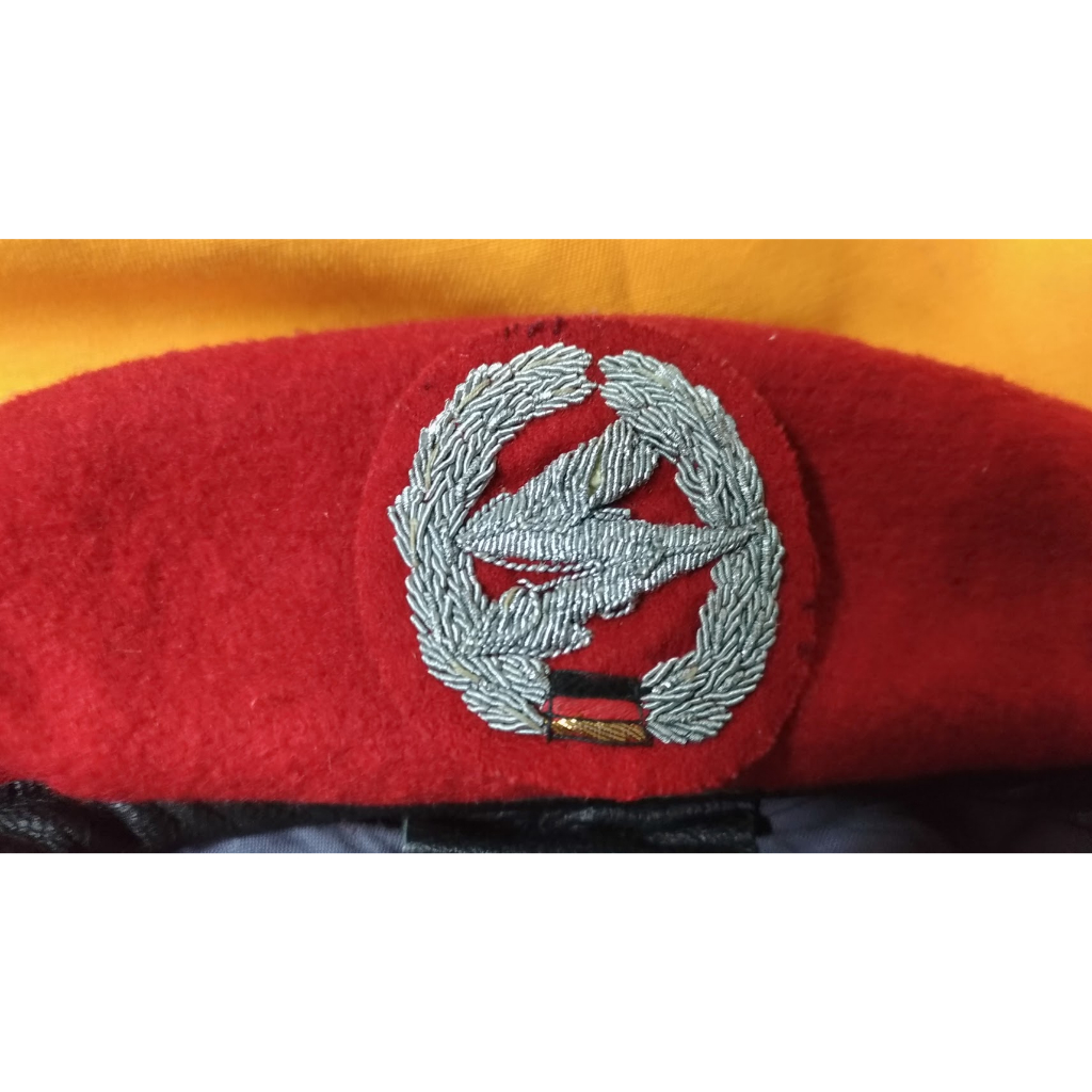 德軍公發 鐵絲縫製通訊兵貝雷帽徽