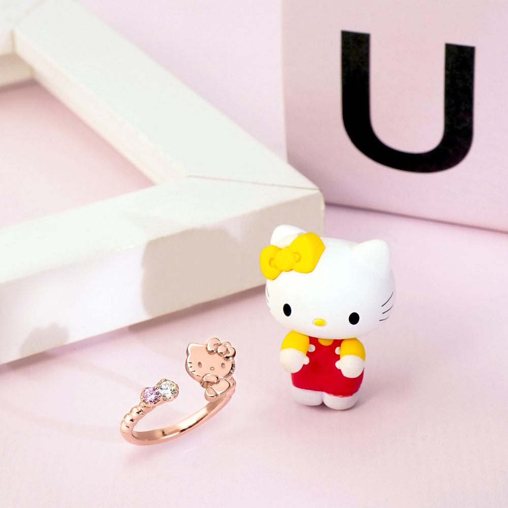 STORY故事銀飾-Small Gift for U系列-Hello Kitty 凱蒂貓禮物純銀戒指