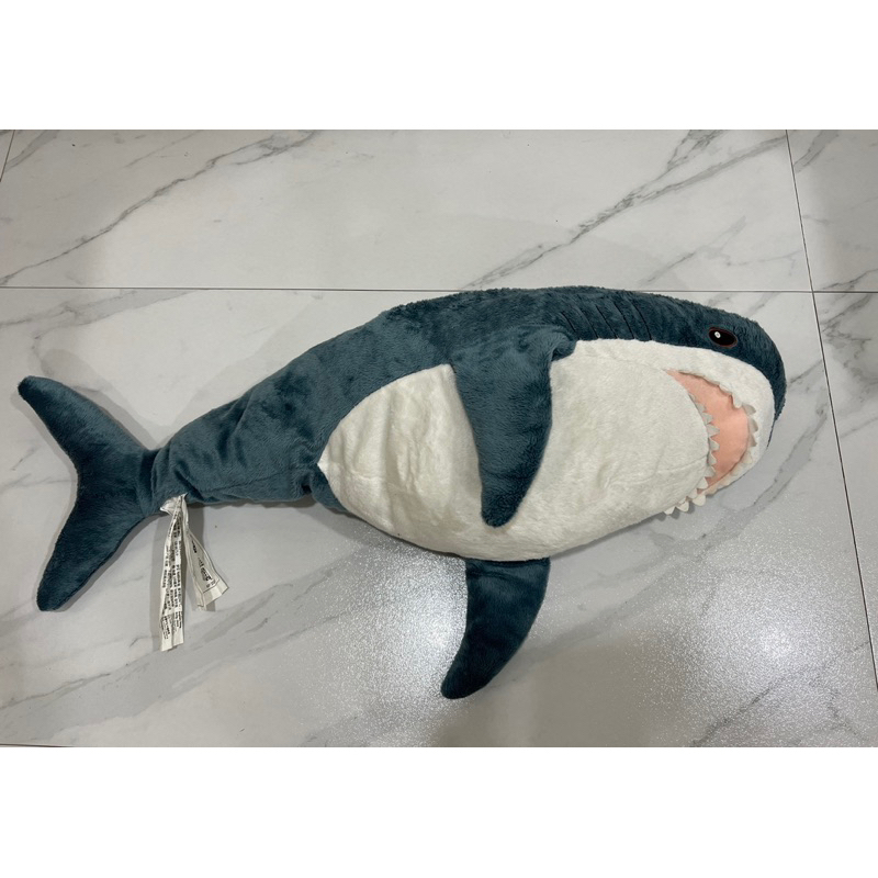 ikea鯊魚 玩偶 抱枕 可愛 毛茸茸抱枕 100cm 全新 正品 萌 IKEA 鯊魚玩偶