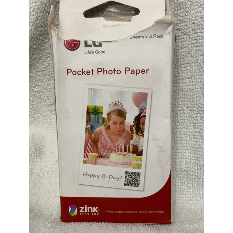 LG Pocket Photo Paper  相片紙 3包30張 已過期