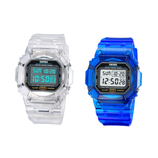 【SKMEI】時尚透明運動電子錶(防水手錶 交換禮物 手錶 考試手錶 簡約手錶/1999)