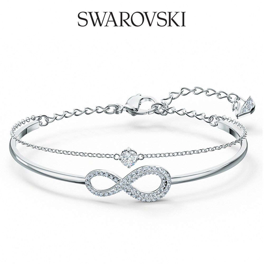 SWAROVSKI 施華洛世奇 施華洛世奇 Infinity 白金色愛無限手鐲