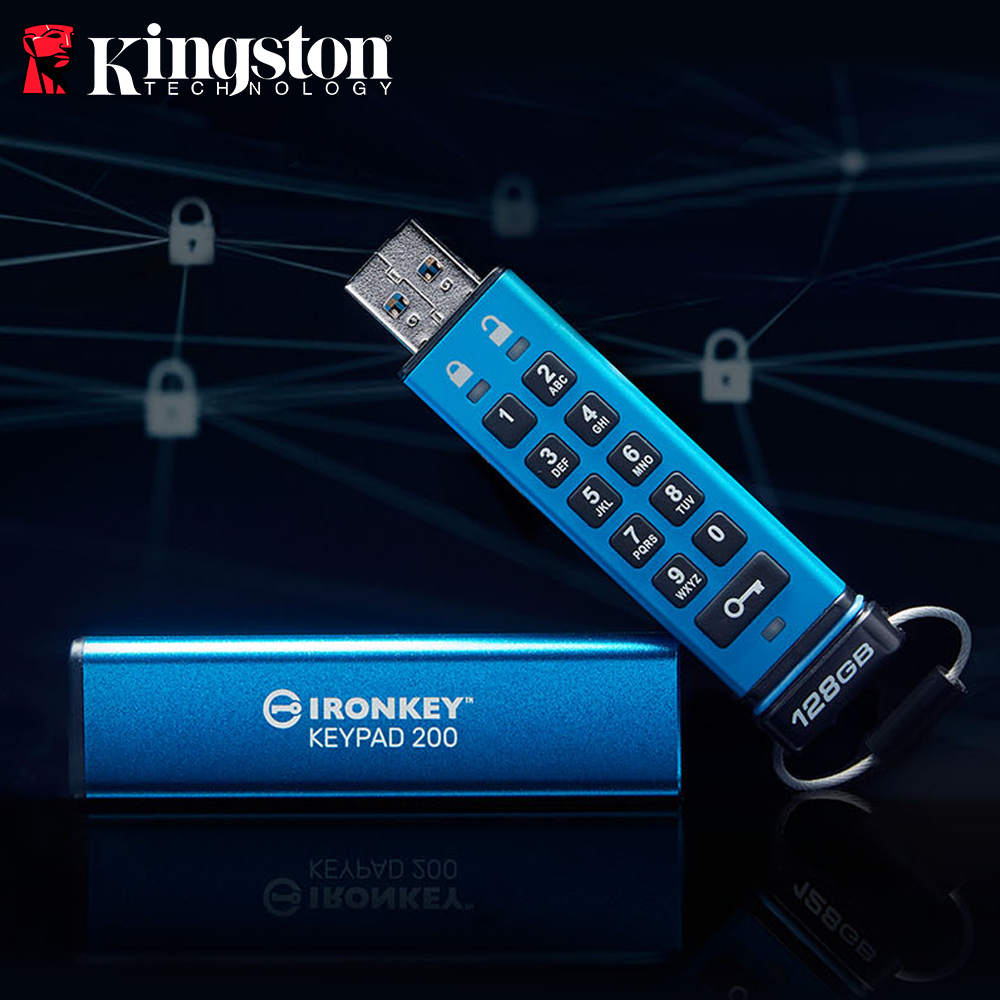 金士頓 新款 IronKey Keypad 200 16G 32G 64G USB3.0 數字鍵盤設定 加密 隨身碟