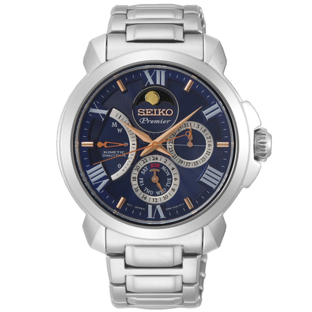 ★聊聊甜甜價★ SEIKO 精工錶 Premier人動電能月相錶5D88-0AH0B(SRX017J1)