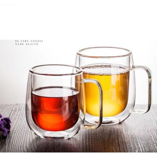 (玫瑰Rose984019賣場)雙層玻璃杯350cc大肚款.方形把手)咖啡杯/啤酒杯/馬克杯-雙層不燙手/裝冰不冒汗耐熱