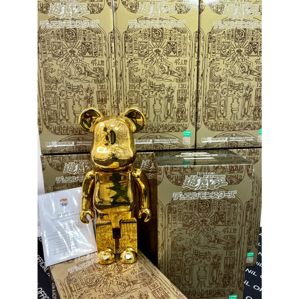 遊戲王 千年積木 400%僅存最後幾隻 BE@RBRICK 怪獸之決鬥 透光版 聯名款式 新貨到 炒價別來 庫柏力克熊