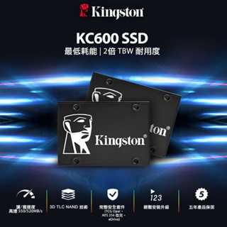 金士頓 Kingston KC600 SSD 固態硬碟SATA-3 256GB 【SKC600/256G】