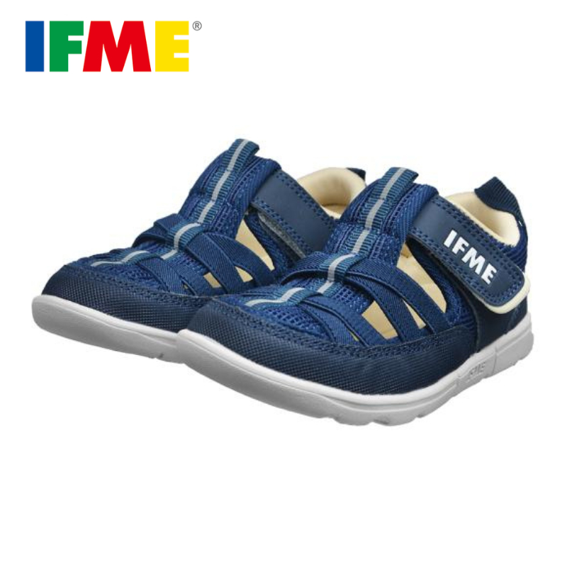 [新竹-實體門市]日本IFME水涼鞋-排水系列 中童軍藍色 寶寶涼鞋 水涼鞋 日本機能鞋 涼感速乾 涼鞋