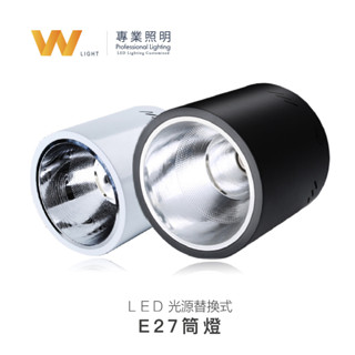 LED E27吸頂筒燈 含稅附發票 光源替換式 軌道燈 吸頂燈 投射燈 投光燈 臺灣品牌 現貨