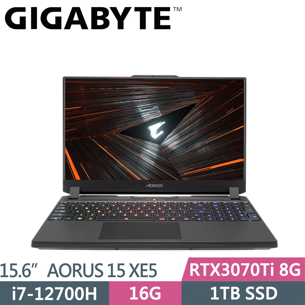 【GIGABYTE技嘉】 AORUS 15 XE5-73TWB34SH黑 I7+3070ti 創作者筆電