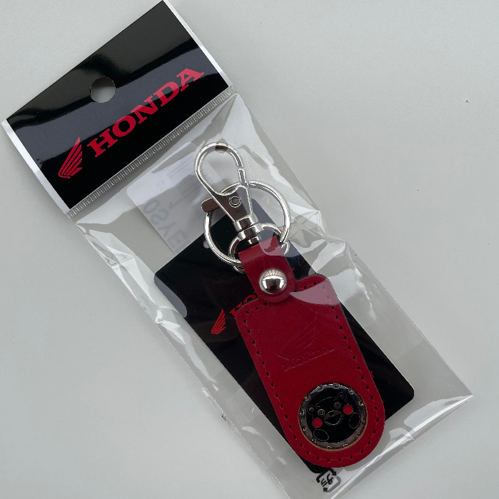 HONDA  KUMAMON  Japan 熊本熊 皮製 鑰匙圈 黑/紅