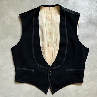 1930s 1940s unknown wool&silk wasitcoat 法國紳裝羊毛馬甲背心