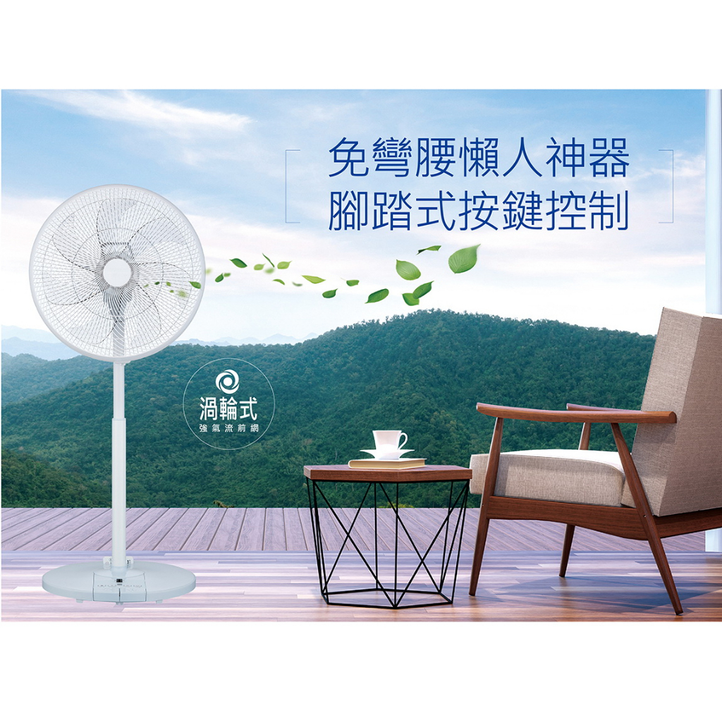 【免運】SANLUX 台灣三洋 16吋 DC遙控渦輪網電風扇 立扇 EF-P16DB1