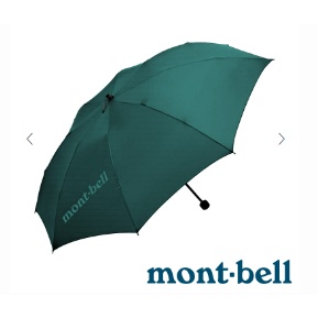 【mont-bell】LONG TAIL TREKKING不對稱輕量折疊傘『鴨綠』梅雨季.夏天.下雨.雨具.折傘.晴雨傘