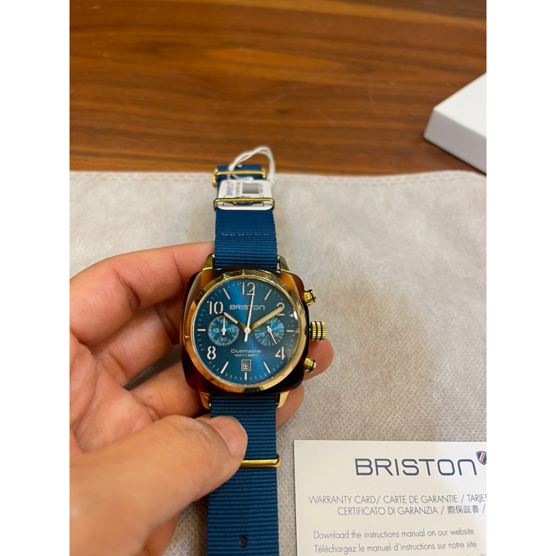 法國Briston孔雀藍手錶全新