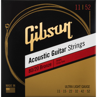 Gibson Acoustic Strings 80/20 Bronze 11|52 黃銅 木吉他弦 【宛伶樂器】