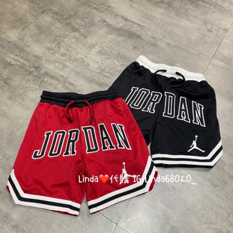 Linda❤️代購 Nike air Jordan 童裝 基本款 球褲 短褲 籃球褲  紅色 黑色 大Logo