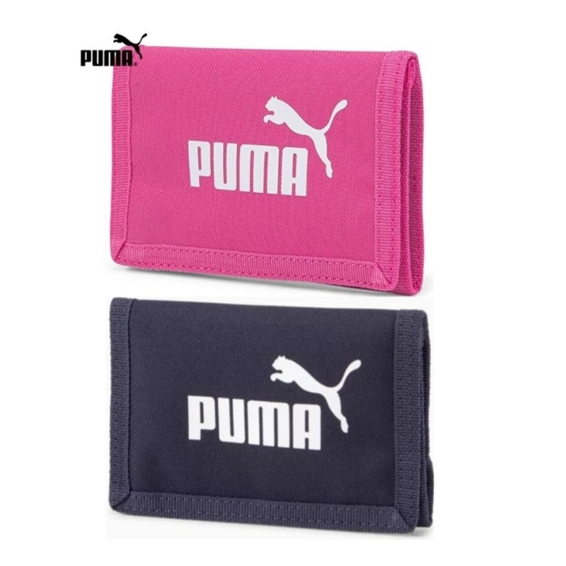 ️PUMA Wallet 錢包 零錢包 皮夾 三折式短夾 中夾 魔鬼氈 桃色07561743 藍07561743