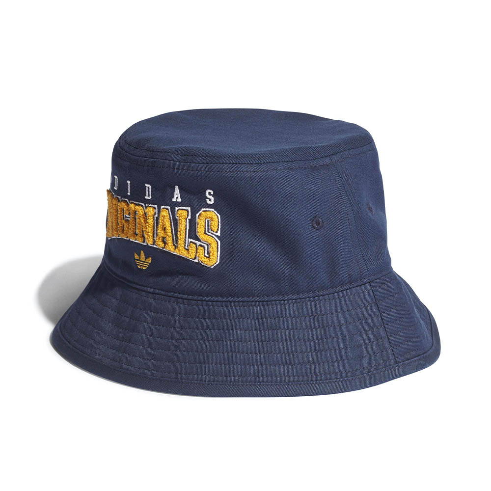 Adidas Bucket Hat 藍黃白色 學院 刺繡 復古 運動帽 休閒帽 遮陽帽 漁夫帽 HC3052
