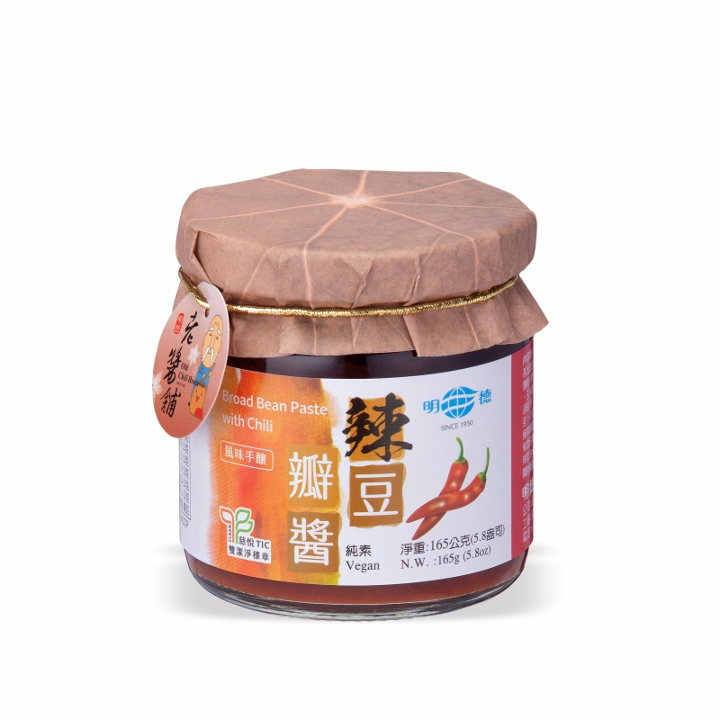 明德食品 風味手釀辣豆瓣醬165g 純素 中辣 官方直營 岡山豆瓣醬第一品牌