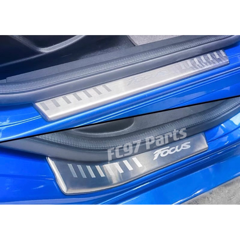 【FC97】福特 Ford Focus MK3 MK3.5 原廠迎賓踏板 藍色冷光