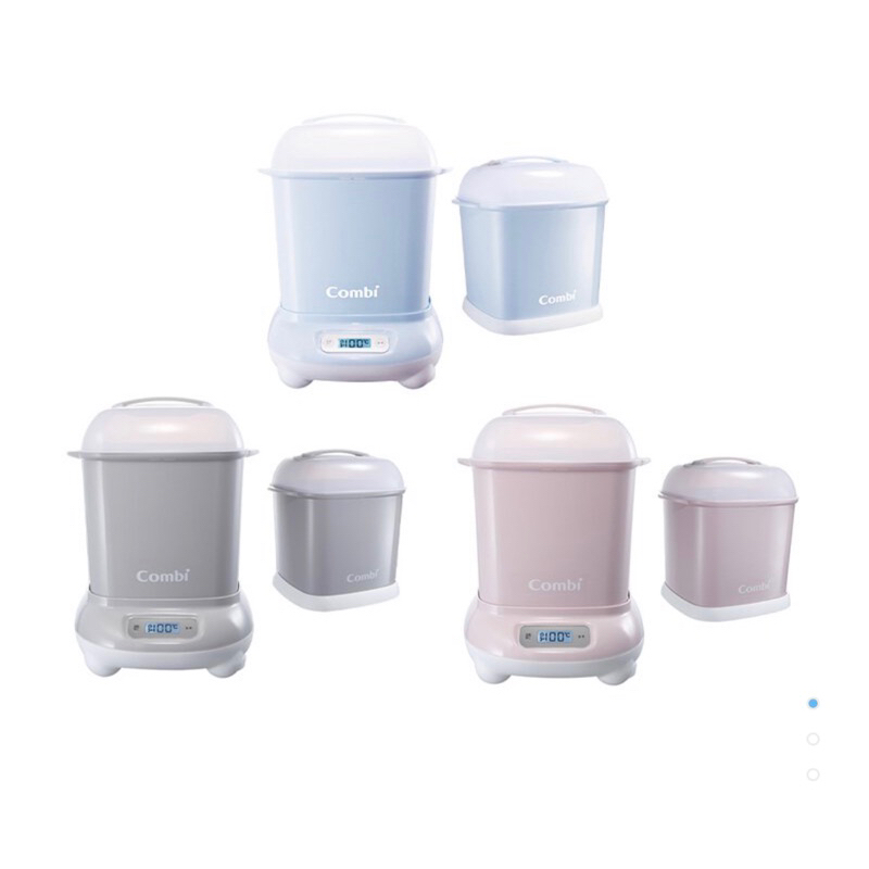 日本 Combi - Pro 360高效消毒烘乾鍋-1 + 1 實用組-水藍 高效烘乾消毒鍋+奶瓶保管箱