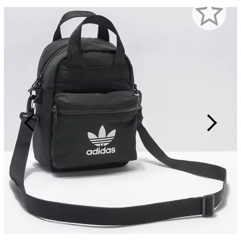 全新Adidas micro backpack 經典三葉草logo兩用小後背包