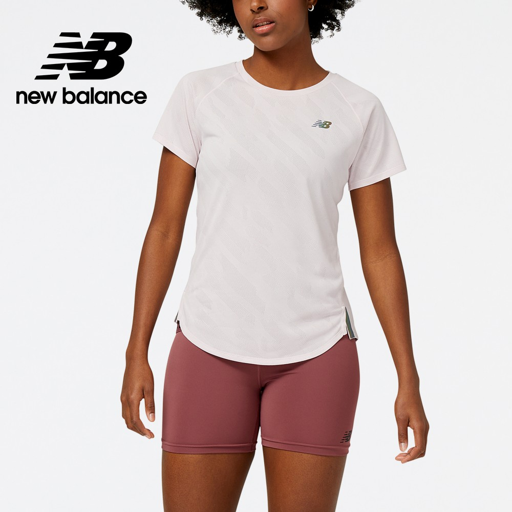 【New Balance】 NB ICEX 涼感透氣短袖上衣_女性_粉色_WT23281SOI