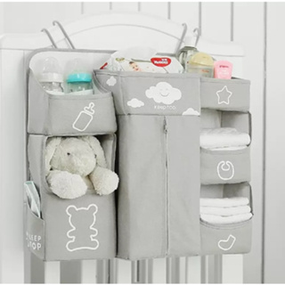 尿布收納袋床邊置物袋尿片袋大容量加厚支撐嬰兒床床頭收納掛袋