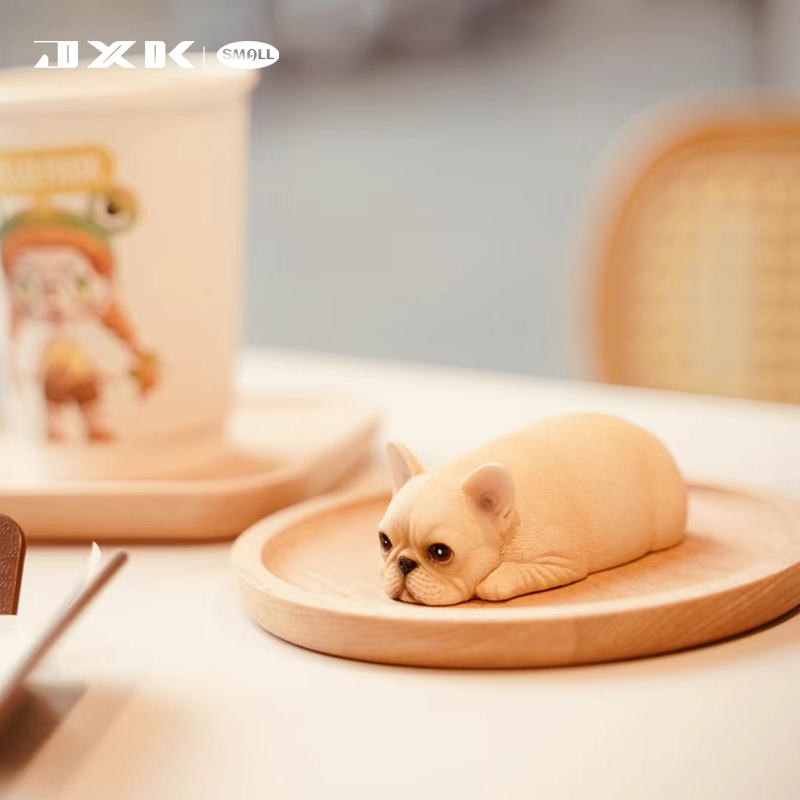 【盧卡斯偷椅子】現貨 正版 JXK small 麵包法鬥 法國鬥牛犬 擬真 仿真 公仔 模型