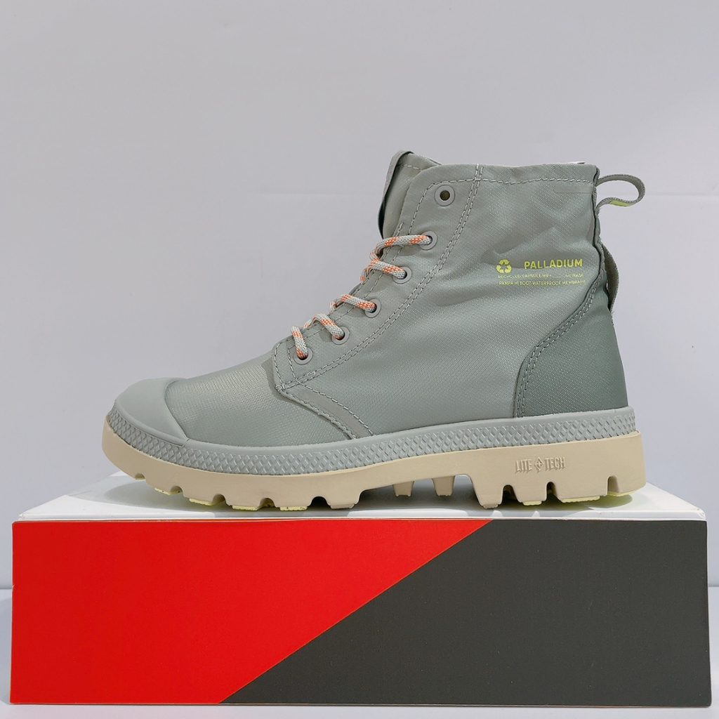 PALLADIUM PAMPA BOOTS 男女款 灰色 永續循環 橘標 防水 輕量 雨靴 休閒靴 76656-093