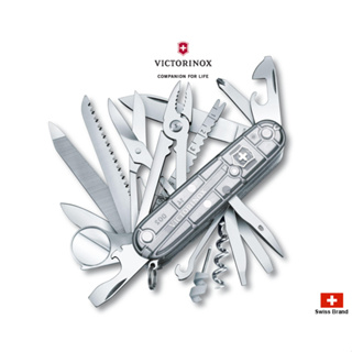 Victorinox瑞士維氏91mm冠軍刀(透明灰),33用瑞士刀,瑞士製造好品質【1.6794.T7】
