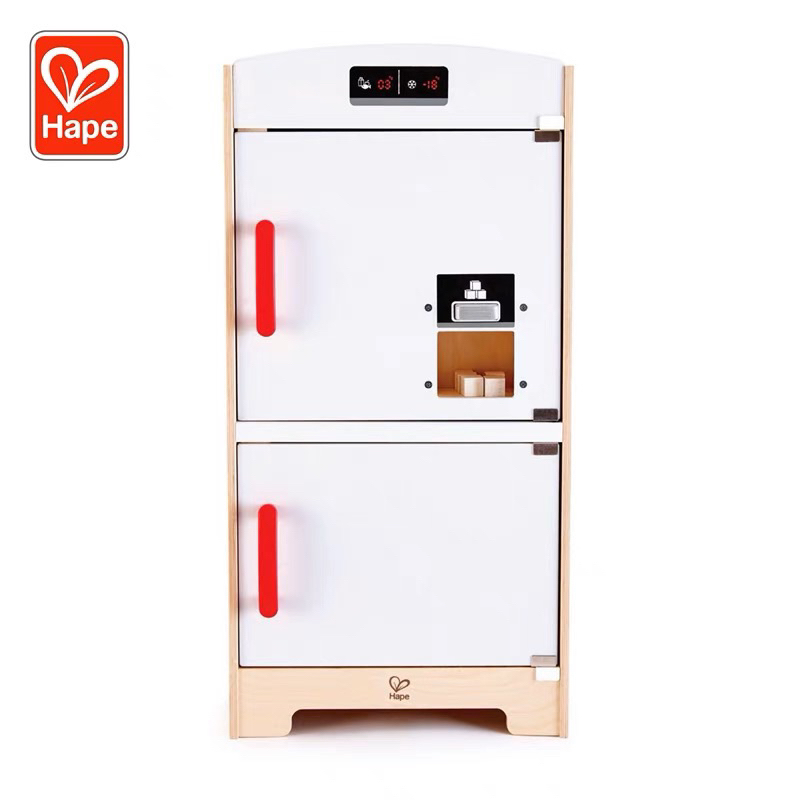 正品保證hape冰箱 HAPE木製雙門冰箱家家酒玩具【全新/公司貨/正貨】hape冰箱