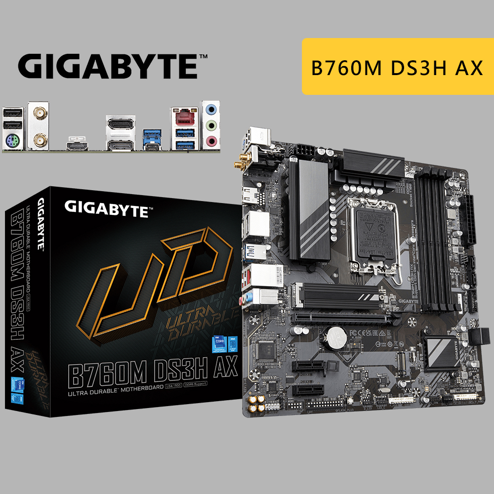 GIGABYTE 技嘉 B760M DS3H AX 1700腳位 MATX 主機板 DDR5 主板 D5