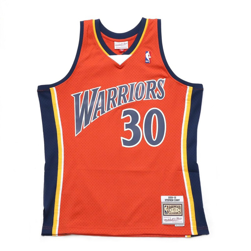 Mitchell &amp; ness NBA 球迷版球衣 Stephen Curry 2009-10 Alt 勇士 橘