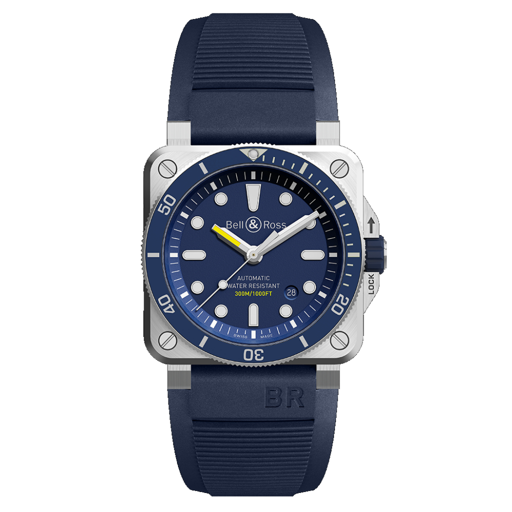 Bell &amp; Ross 柏萊士 DIVER 潛水機械腕錶(BR0392-D-BU-ST/SRB)