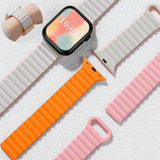 創意星光矽膠磁吸錶帶 適用 apple watch 1-8代通用 蘋果錶帶 iwatch SE 運動錶帶 男女新品錶帶