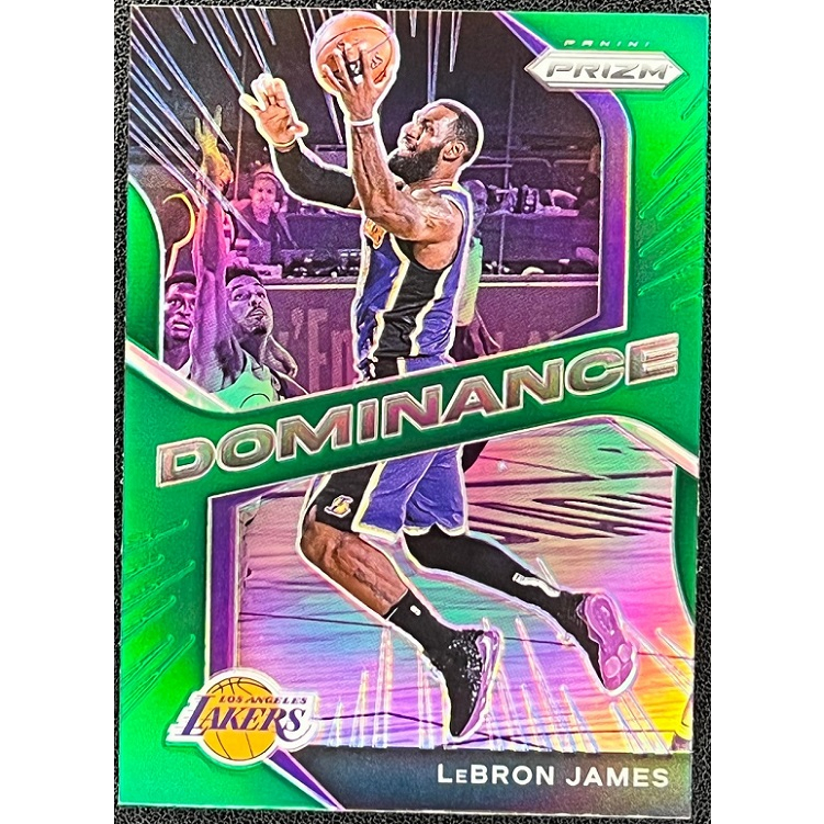 NBA 球員卡 LeBron James 2020-21 Prizm Dominance Green Prizm 綠亮
