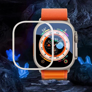 鈦合金金屬邊框 藍寶石玻璃貼 手錶保護貼 適用 Apple Watch Ultra 49mm 蘋果手錶保護貼