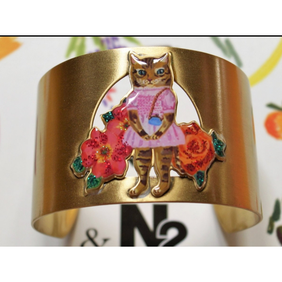 【巴黎妙樣兒特惠2500】法國廠製造Les Nereides法式甜美復古N2NATHALIE LÉTÉ設計玫瑰色的告白貓