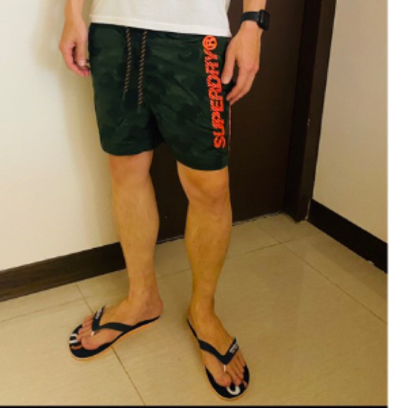 SUPERDRY 極度乾燥 正品 運動褲 沙灘🏖️褲 短褲 夏日 🌞 游泳 🏊 潮流 亮眼 陽光 迷彩軍綠色 S號XS號