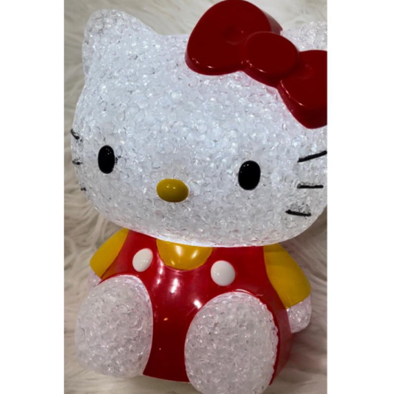 日本進口Hello Kitty冰裂紋可愛小夜燈日光燈組