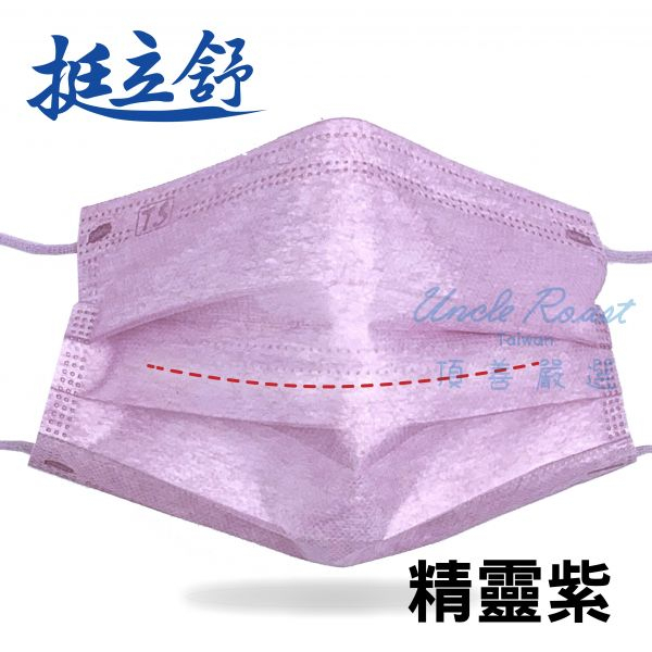 🤘台灣製 挺立舒 精靈紫 成人醫用(立體+平面)口罩(30入/盒)